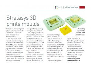 Stratesys 3D prints moulds PRIM